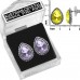 E101LP Antiqued Silver Lt Pink Tear Drop Crystal Earrings 106387